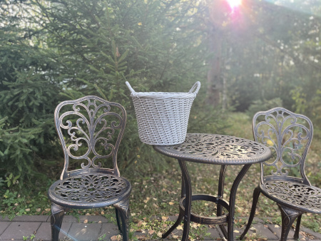 Кашпо из искусственного ротанга березка 12 литров луковая корзина